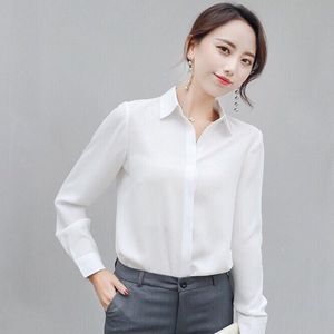 Classic Straight Body Long Sleeve Blouse | Women Office School Uniform Top Shirt